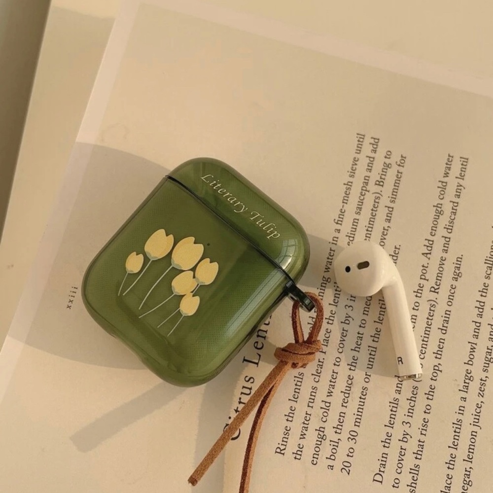 NEW Literary Tulip Apple AirPods Soft Case